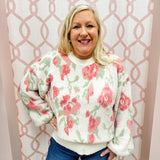 {FINAL SALE} Sweet Perspective Floral Sweater Knit Top in Ivory - The Pink Pineapple 850
