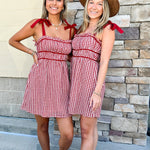 [FINAL SALE] Tailgate Cutie Gingham Dress - The Pink Pineapple 850