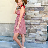 [FINAL SALE] Tailgate Cutie Gingham Dress - The Pink Pineapple 850