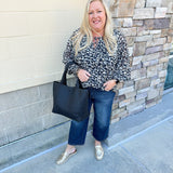 [FINAL SALE] Tea Garden Leopard Long Sleeve Blouse - The Pink Pineapple 850