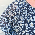 [FINAL SALE] Tea Garden Leopard Long Sleeve Blouse - The Pink Pineapple 850