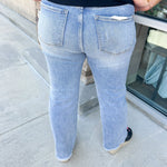 {FINAL SALE} The Ava High - Rise Crop Straight Jeans - Curvy - The Pink Pineapple 850
