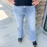 {FINAL SALE} The Ava High - Rise Crop Straight Jeans - Curvy - The Pink Pineapple 850