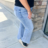 {FINAL SALE} The Ava High - Rise Crop Straight Jeans - Curvy - The Pink Pineapple 850