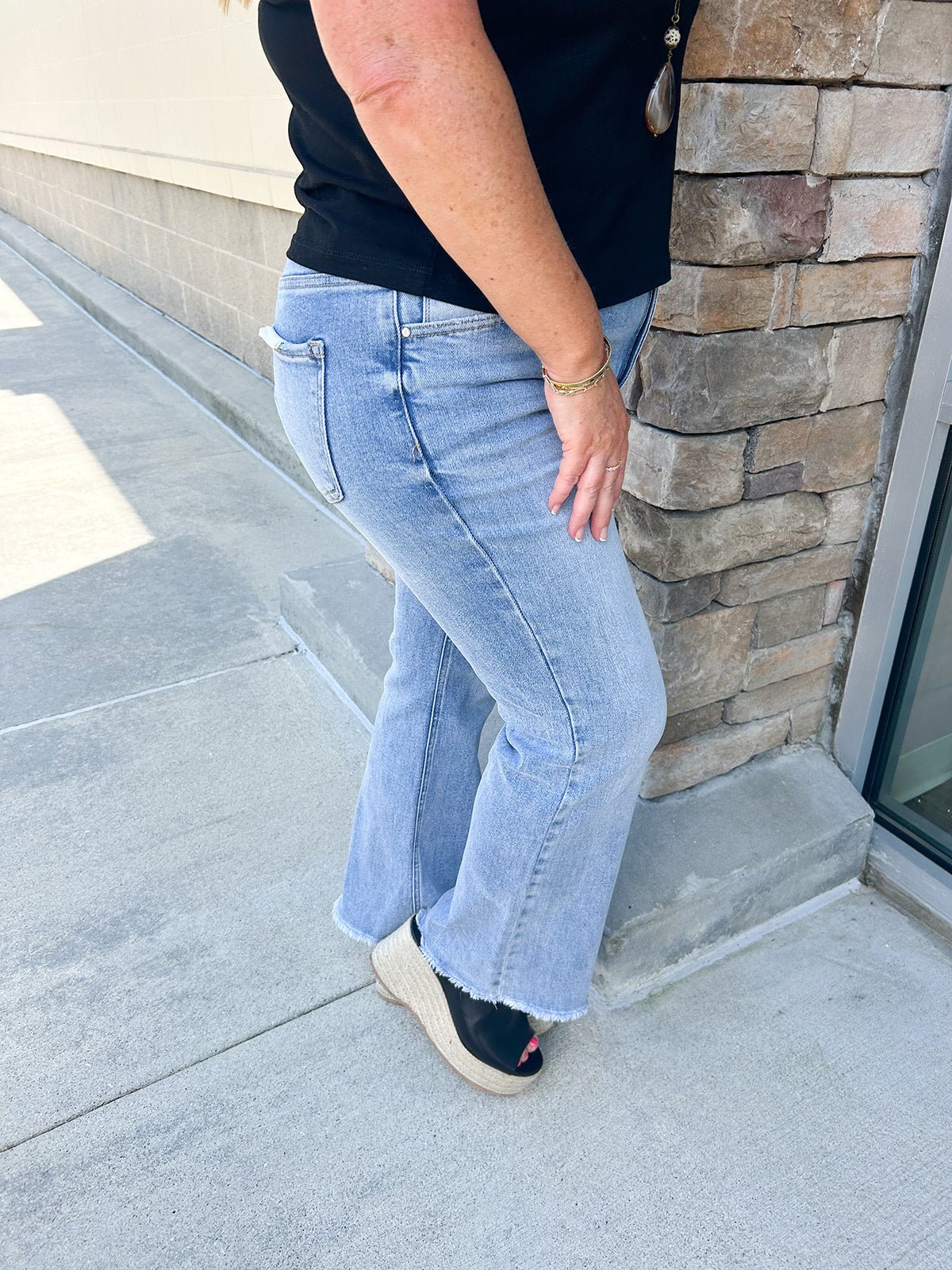 {FINAL SALE} The Ava High - Rise Crop Straight Jeans - Curvy - The Pink Pineapple 850