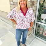 {FINAL SALE} The Tallahassee Elizabeth Top - The Pink Pineapple 850