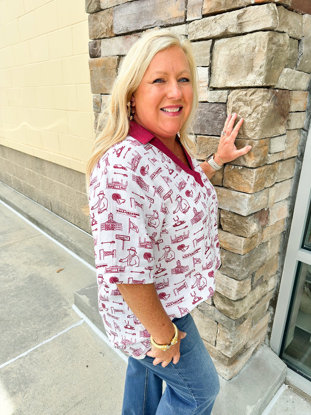 {FINAL SALE} The Tallahassee Elizabeth Top - The Pink Pineapple 850