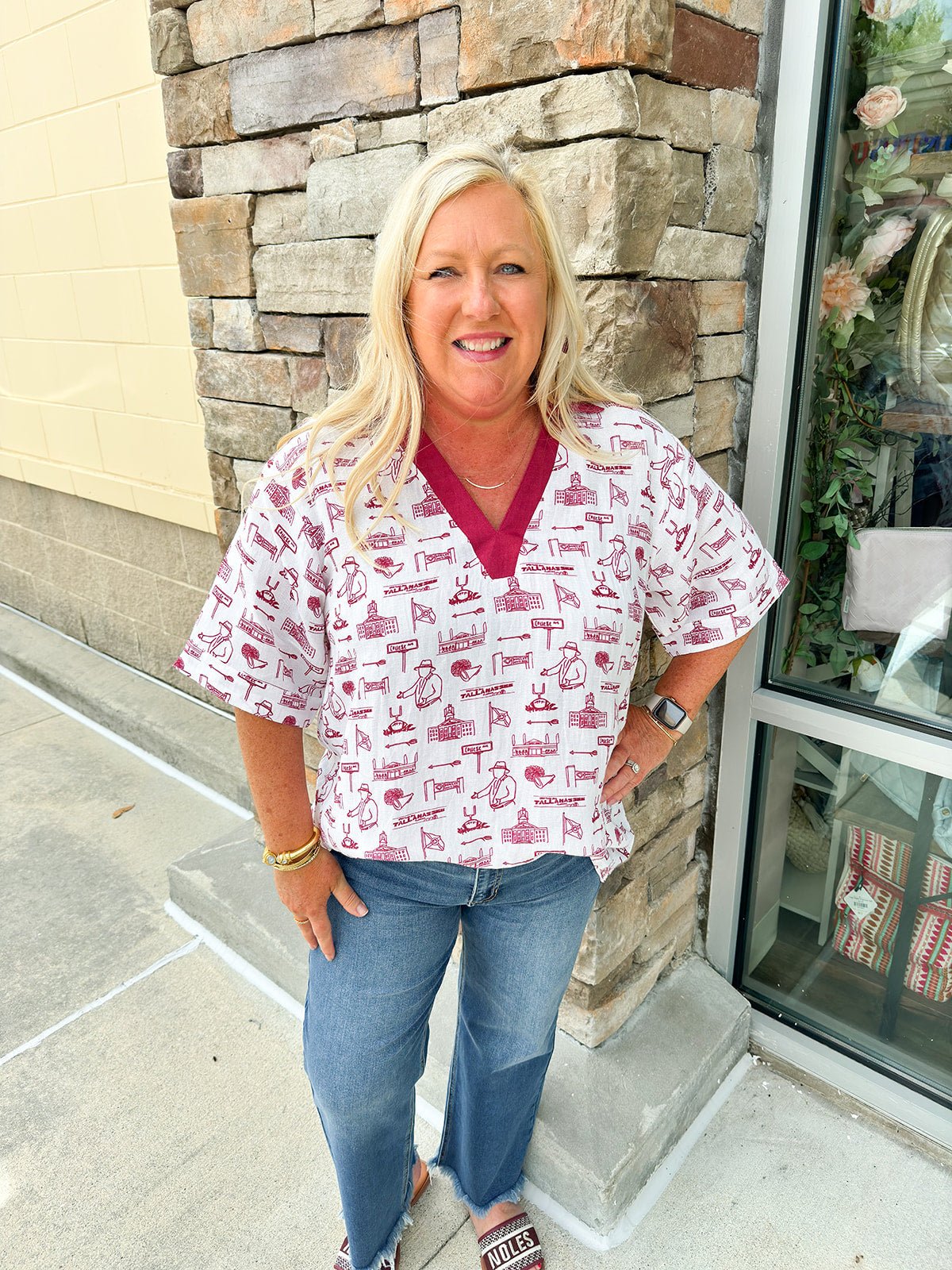 {FINAL SALE} The Tallahassee Elizabeth Top - The Pink Pineapple 850