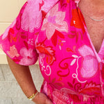 {FINAL SALE} [THML] Blushing Garden Tiered Maxi Dress - The Pink Pineapple 850