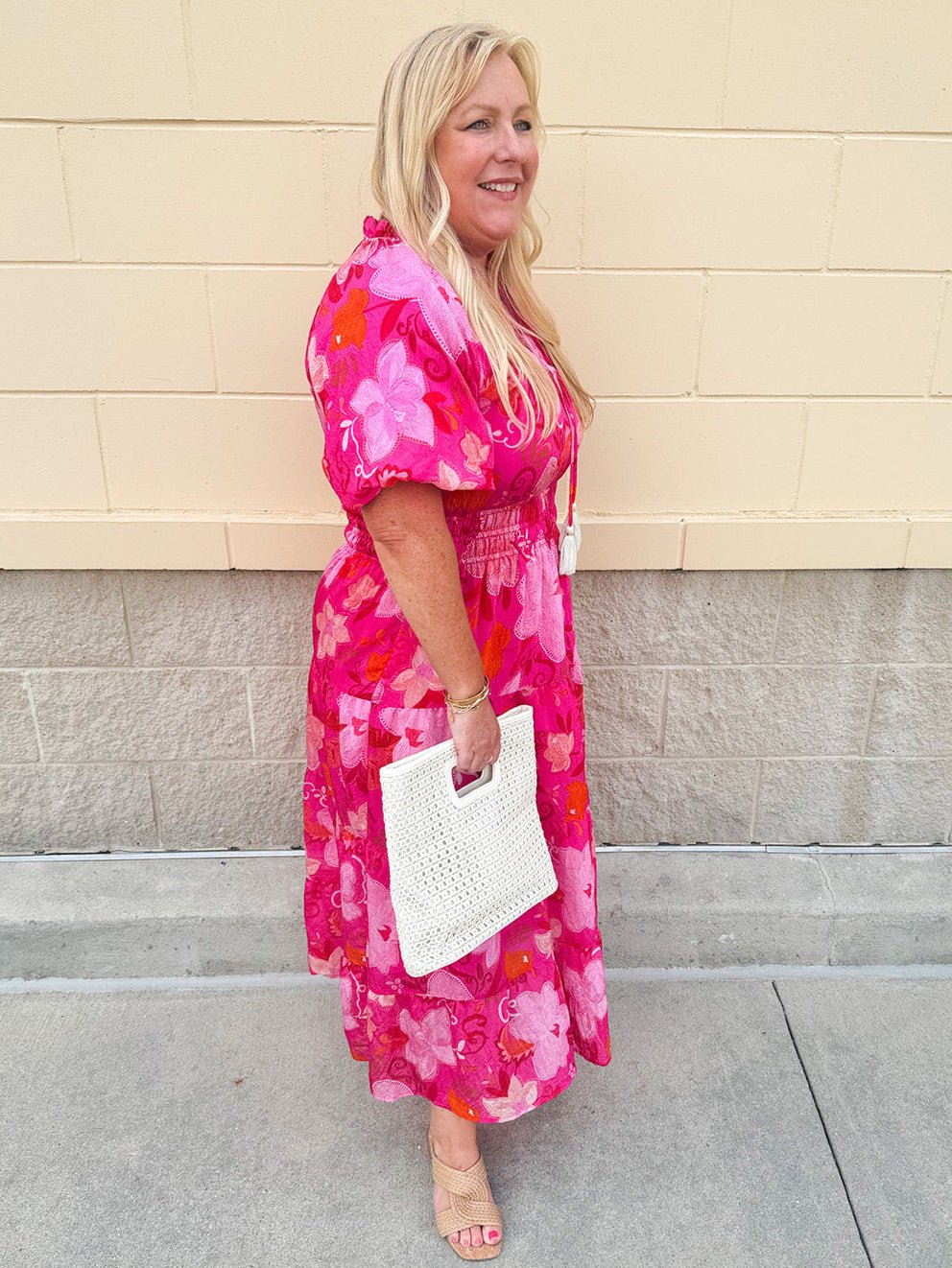 {FINAL SALE} [THML] Blushing Garden Tiered Maxi Dress - The Pink Pineapple 850