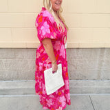 {FINAL SALE} [THML] Blushing Garden Tiered Maxi Dress - The Pink Pineapple 850