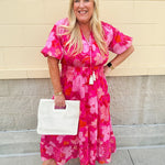 {FINAL SALE} [THML] Blushing Garden Tiered Maxi Dress - The Pink Pineapple 850