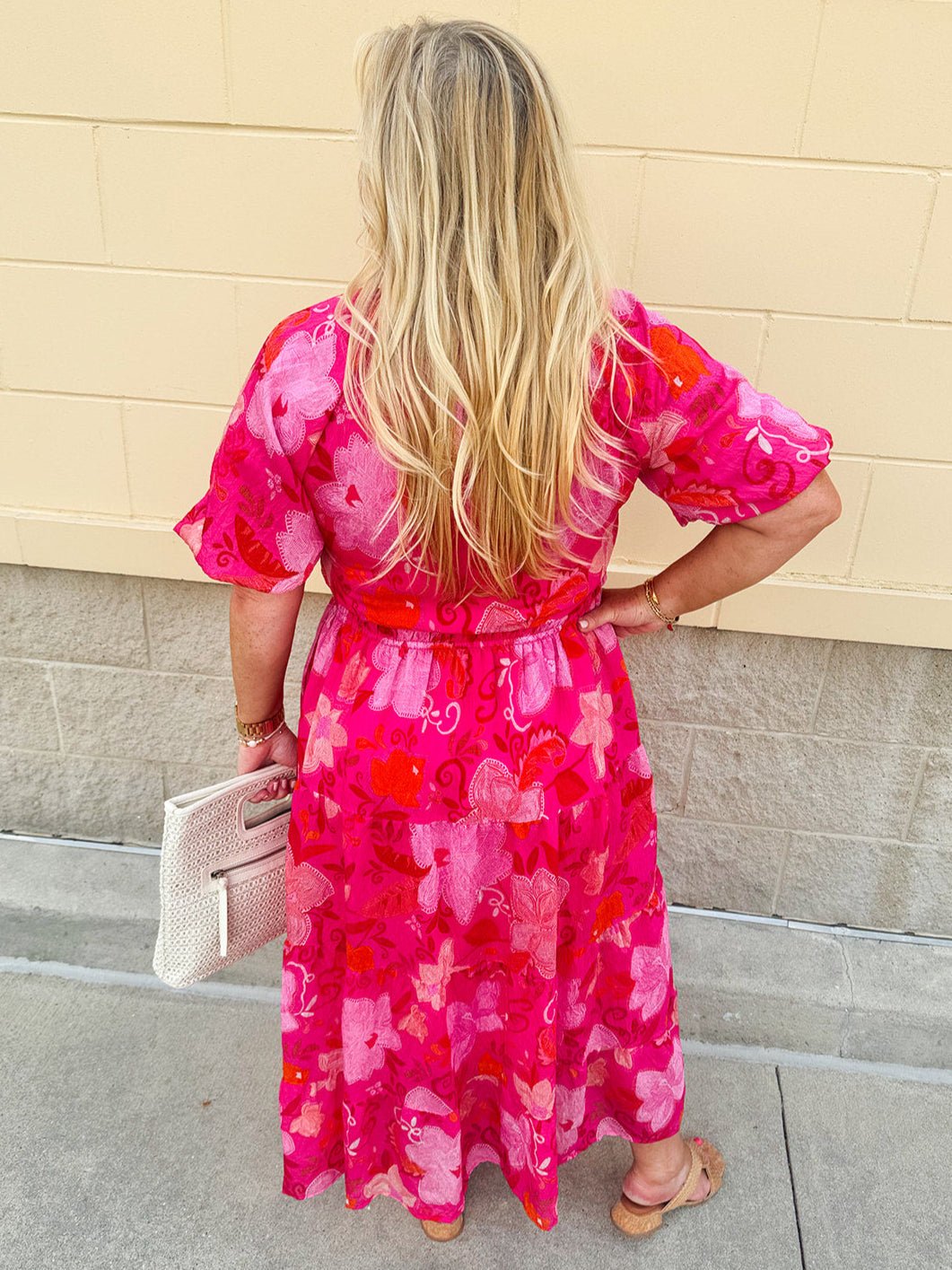 {FINAL SALE} [THML] Blushing Garden Tiered Maxi Dress - The Pink Pineapple 850