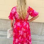 {FINAL SALE} [THML] Blushing Garden Tiered Maxi Dress - The Pink Pineapple 850