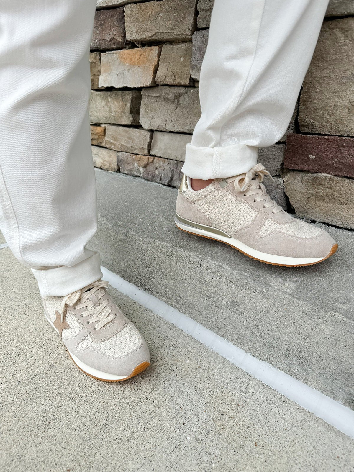 {FINAL SALE} Vintage Havana Rock Sneaker in Brown Crochet - The Pink Pineapple 850