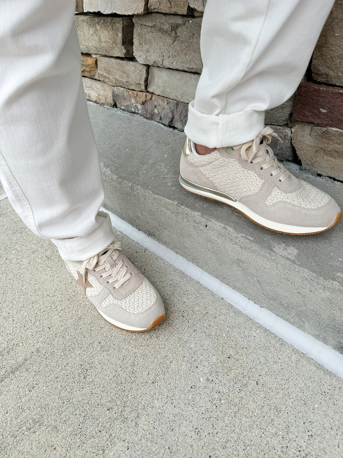 {FINAL SALE} Vintage Havana Rock Sneaker in Brown Crochet - The Pink Pineapple 850