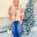 {FINAL SALE} Weekend Living Floral Gauze Top - The Pink Pineapple 850