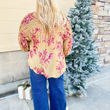 {FINAL SALE} Weekend Living Floral Gauze Top - The Pink Pineapple 850