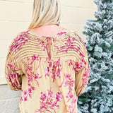 {FINAL SALE} Weekend Living Floral Gauze Top - The Pink Pineapple 850