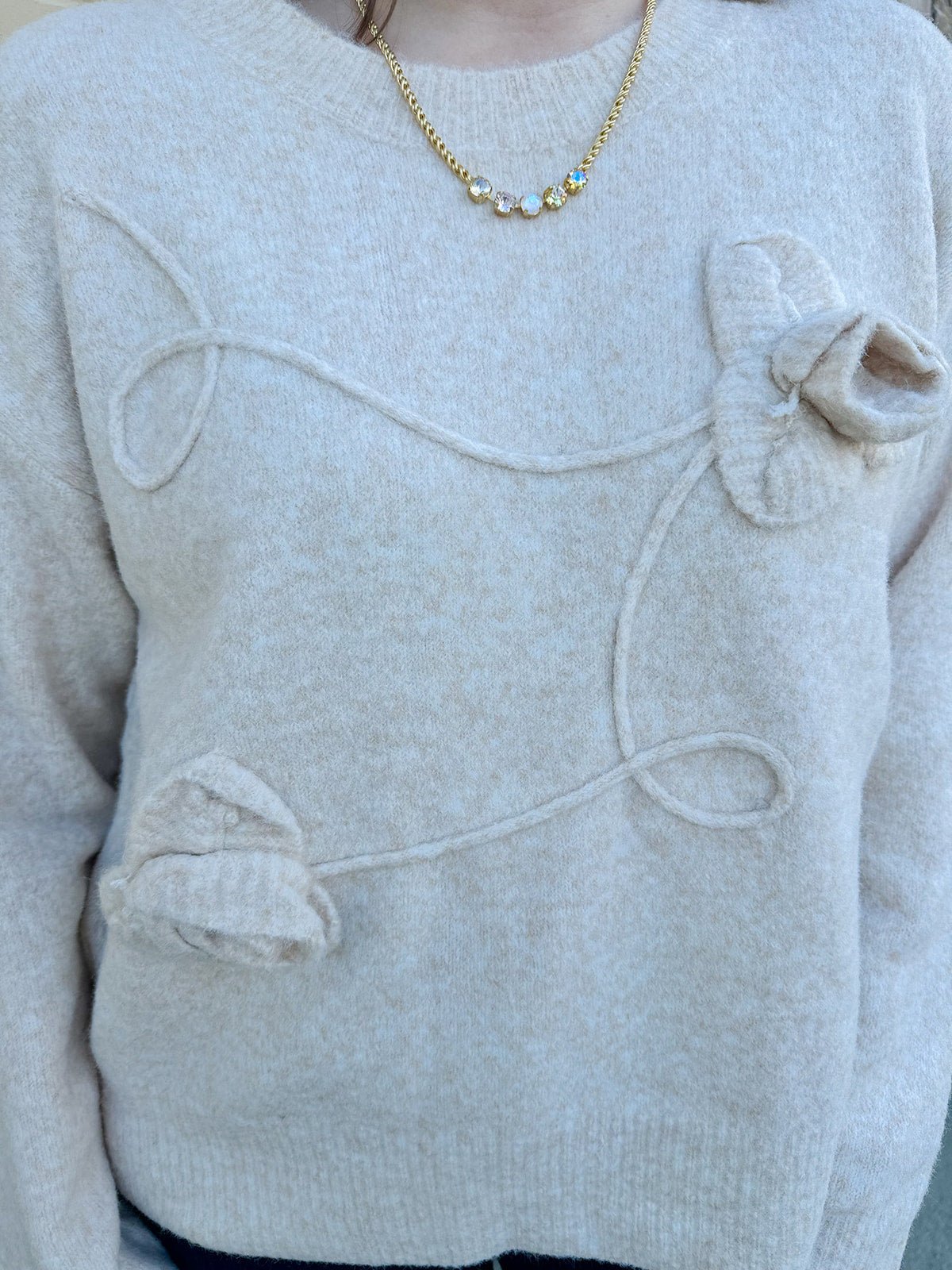 {FINAL SALE} Whimsical Touch Floral Sweater - The Pink Pineapple 850