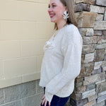 {FINAL SALE} Whimsical Touch Floral Sweater - The Pink Pineapple 850