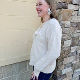 {FINAL SALE} Whimsical Touch Floral Sweater - The Pink Pineapple 850