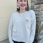 {FINAL SALE} Whimsical Touch Floral Sweater - The Pink Pineapple 850