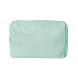 {FINAL SALE} Woven Beauty Bag Large Teal - The Pink Pineapple 850
