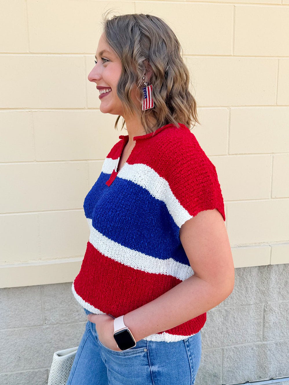 Firecracker Colorblock Sweater - The Pink Pineapple 850