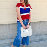 Firecracker Colorblock Sweater - The Pink Pineapple 850