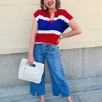 Firecracker Colorblock Sweater - The Pink Pineapple 850