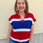 Firecracker Colorblock Sweater - The Pink Pineapple 850