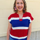 Firecracker Colorblock Sweater - The Pink Pineapple 850