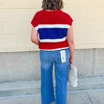 Firecracker Colorblock Sweater - The Pink Pineapple 850