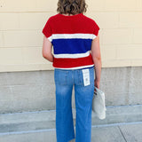Firecracker Colorblock Sweater - The Pink Pineapple 850