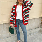Fireside Cheer Textured Holiday Cardigan - The Pink Pineapple 850