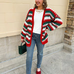 Fireside Cheer Textured Holiday Cardigan - The Pink Pineapple 850