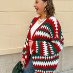 Fireside Cheer Textured Holiday Cardigan - The Pink Pineapple 850