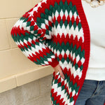 Fireside Cheer Textured Holiday Cardigan - The Pink Pineapple 850
