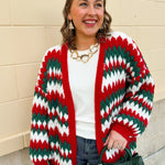 Fireside Cheer Textured Holiday Cardigan - The Pink Pineapple 850