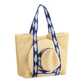 Fisher Woven Tote & Sun Hat Set in Navy - The Pink Pineapple 850