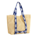 Fisher Woven Tote & Sun Hat Set in Navy - The Pink Pineapple 850