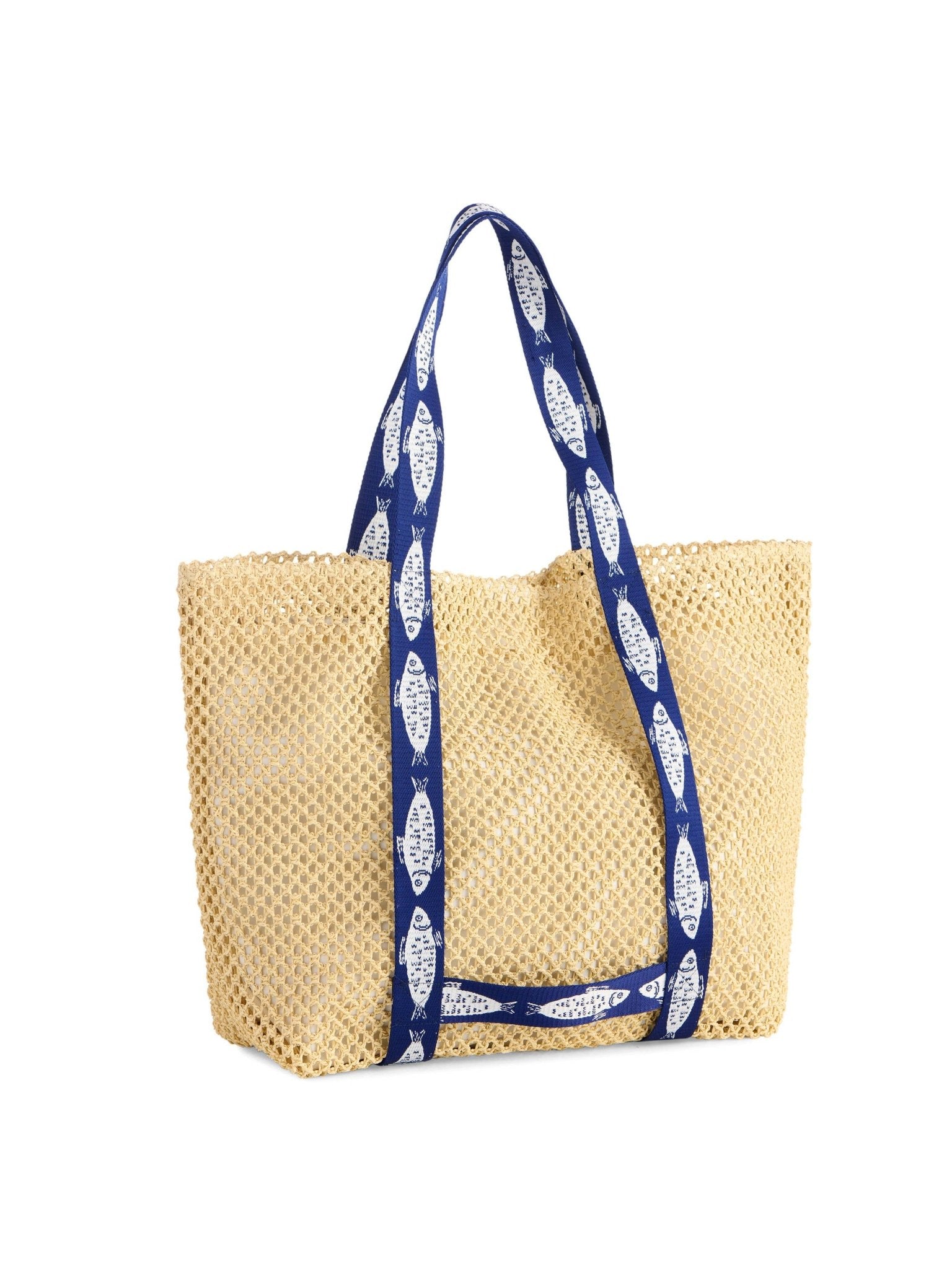 Fisher Woven Tote & Sun Hat Set in Navy - The Pink Pineapple 850