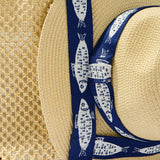 Fisher Woven Tote & Sun Hat Set in Navy - The Pink Pineapple 850
