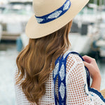 Fisher Woven Tote & Sun Hat Set in Navy - The Pink Pineapple 850