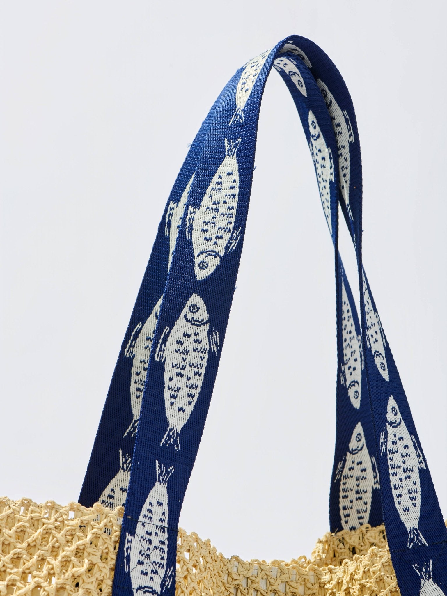 Fisher Woven Tote & Sun Hat Set in Navy - The Pink Pineapple 850