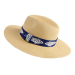 Fisher Woven Tote & Sun Hat Set in Navy - The Pink Pineapple 850