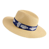 Fisher Woven Tote & Sun Hat Set in Navy - The Pink Pineapple 850
