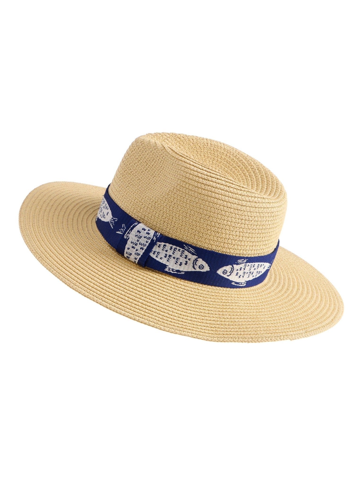 Fisher Woven Tote & Sun Hat Set in Navy - The Pink Pineapple 850