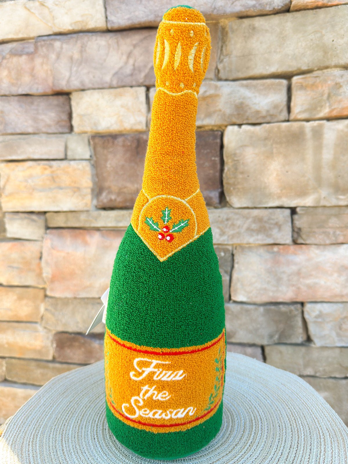 Fizz the Season Champagne Pillow - The Pink Pineapple 850